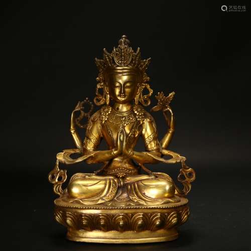 A Gilt -Bronze Figure of Buddha