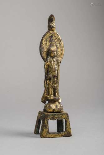 A GILT BRONZE VOTIVE FIGURE OF GUANYIN, NORTHERN WEI DYNASTY