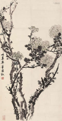 郭味蕖（1908～1971） 绣球图 镜心 设色纸本