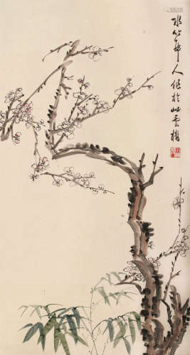 徐世昌（1855～1939） 梅竹图 轴 设色纸本