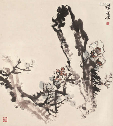 郭味蕖（1908～1971） 花卉 轴 设色纸本