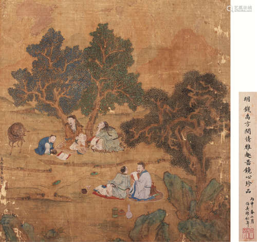 钱贡（16～17世纪） 人物 镜心 设色绢本