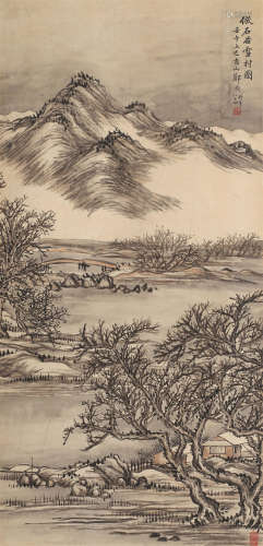 郑煦（1858～？） 1882年作 仿石谷雪村图 镜心 设色绢本