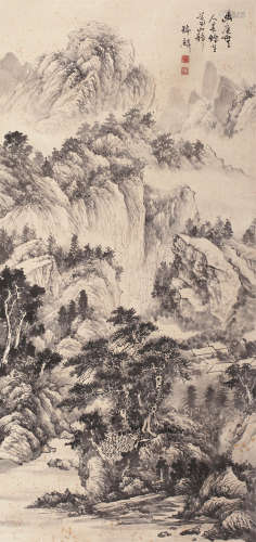 瑞麟（1809～1874） 山水 轴 水墨纸本