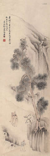 屠倬（1781～1828） 赏泉图 轴 设色纸本