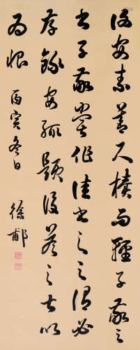 徐郙（1838～1907） 1866年作 书法 轴 水墨纸本