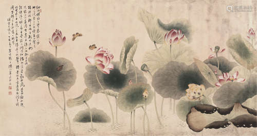 陈小翠（1907～1968） 1947年作 花鸟 镜心 设色纸本