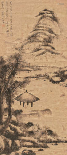 张瑞图（1570～1644） 山水 轴 设色纸本