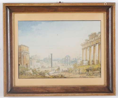 NO ASTA Franz Kaisermann (Yverdon 1765-Roma 1833), Arco di Costantino e Foro Romano