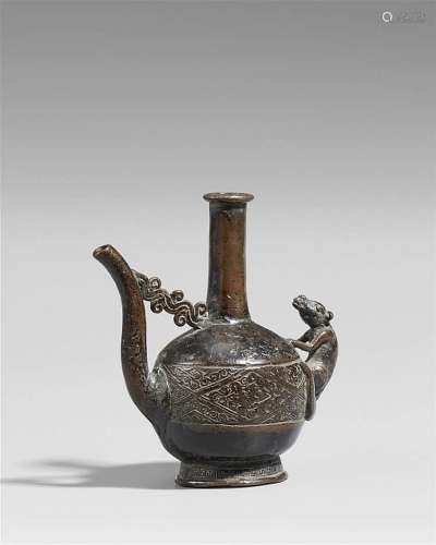 A bronze waterdropper. Yuan/early Ming dynasty