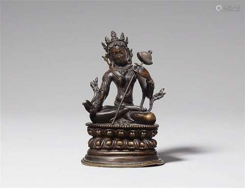 A Tibetan bronze figure of Sitatapatra. Pala revival style, 18th/19th century