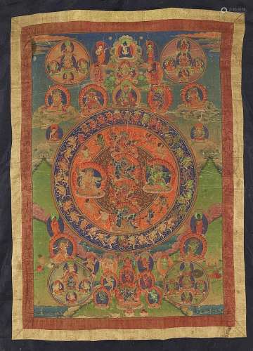 An East Tibetan thangka of the between state deities. 19th century