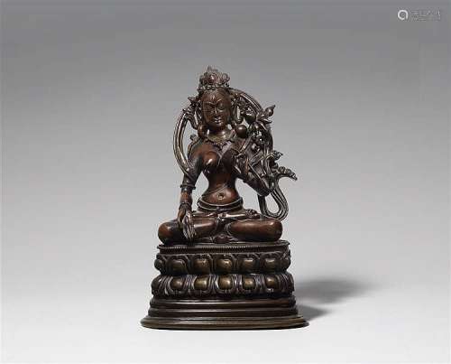 A Chinese figure of the white Tara. Pala style, 17th century