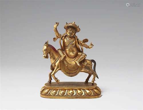 A Sinotibetan gilt bronze figure of Damcan. 18th/19th century