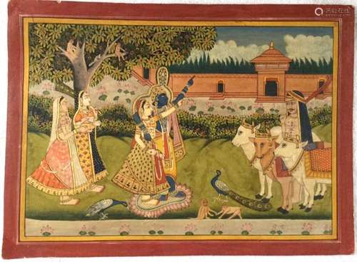 Indian Rajasthani Miniature Painting