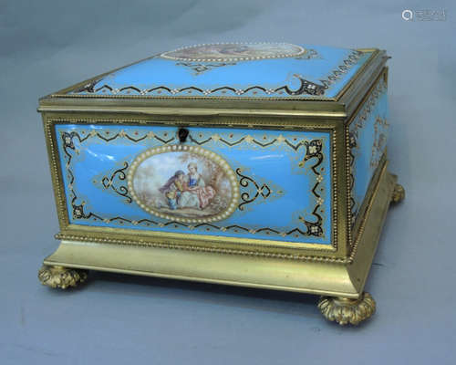 French Enameled Jewelry Box