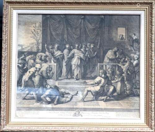 Lithograph of a French Court Scene