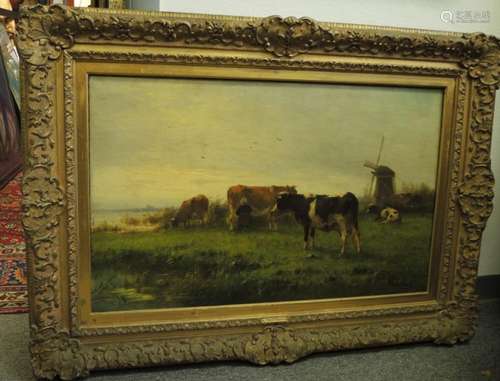 Cows in a Polder Landscape, Cornelis Westerbeek Jr