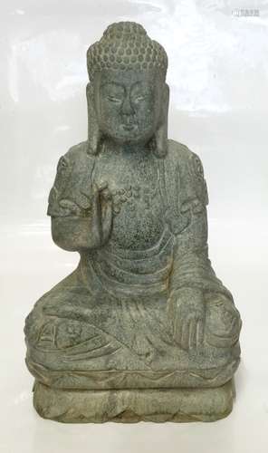 Chinese Carved Stone Buddha Statue