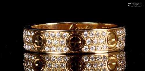 Cartier Gold Diamond Ring