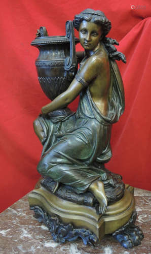 European Bronze Statue of a Lady