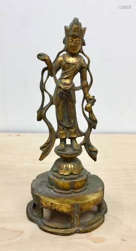 Chinese Gilt Bronze Buddha Statue