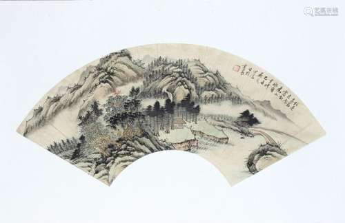 Chinese Fan Shape Painting