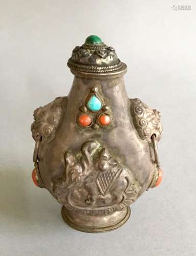 Chinese Silver Snuff Bottle