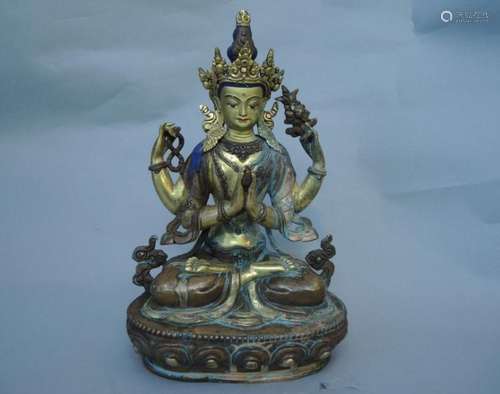 Chinese Gilt Bronze Buddha Statue