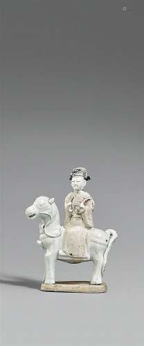 A blanc de Chine equestrian. 18th century