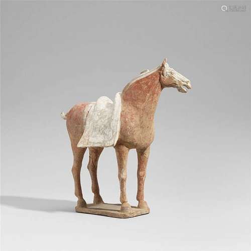 A figure of a standing horse. Tang dynasty (618-907)