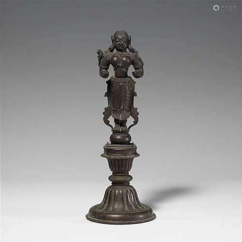 A copper alloy figure of Lakshmi. Probably Rajasthan. 19th/20th century