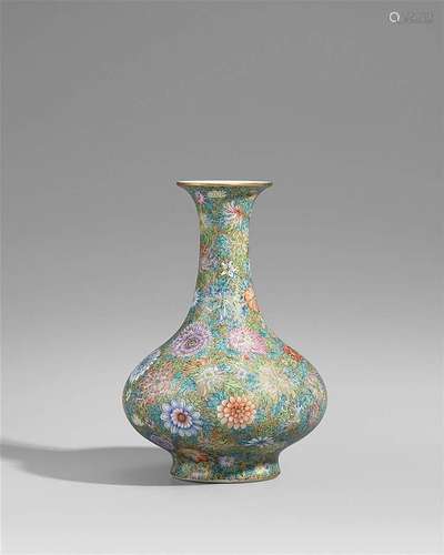 A millefleurs bottle vase. 19th/20th century