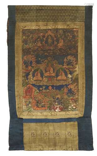 An East Tibetan thangka of Tsongkhapa. 18th/19th century