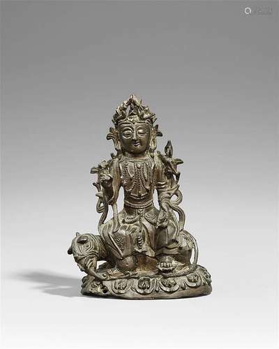 A bronze figure of Bodhisattva Samantabhadra (Puxian). 17th/18th century