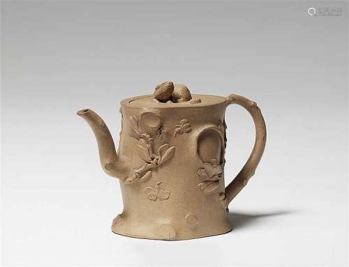 An Yixing teapot and cover. 18th century