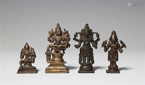 Four South Indian copper alloy figures. 16th/19th century