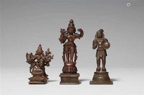 Three South Indian copper alloy figure 19th/20th century