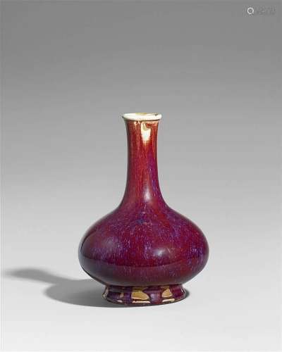 A flambé-glazed bottle vase. 18th/19th century