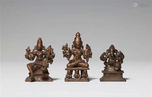 Three South Indian copper alloy figures. 19th/20th century