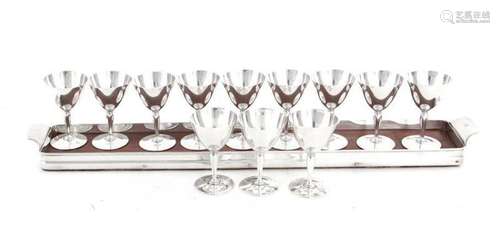 Tiffany & Co silver cocktail set (13pcs)