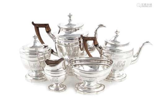 American silver tea and coffee service, Samuel Williamson (5pcs)