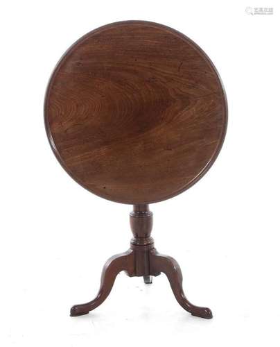 George III mahogany tilt-top table