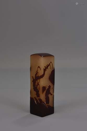 A CHINESE SOAPSTONE SEAL