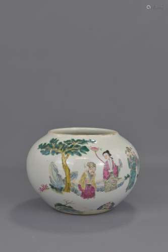 A LARGE CHINESE XIANGFENG PERIOD PORCELAIN BRUSH WASHER