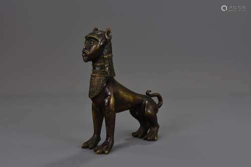 A MIDDLE EASTERN BRONZE FIGURE