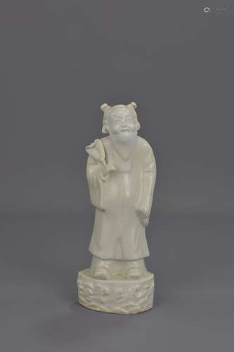 A CHINESE BLANC DE CHINE FIGURE OF IMMORTAL