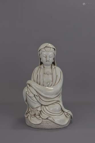 A CHINESE BLANC DE CHINE FIGURE OF GUANYIN