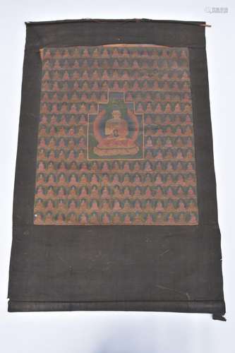 A 18/19TH C. TIBETAN THANGKA ON SILK