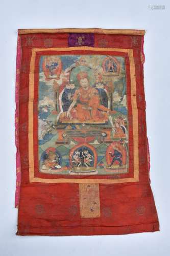 A 18/19TH C. TIBETAN THANGKA ON SILK